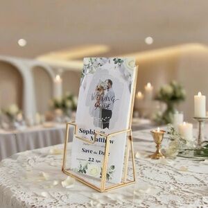 Gold and Glass Brochure/Program Holder